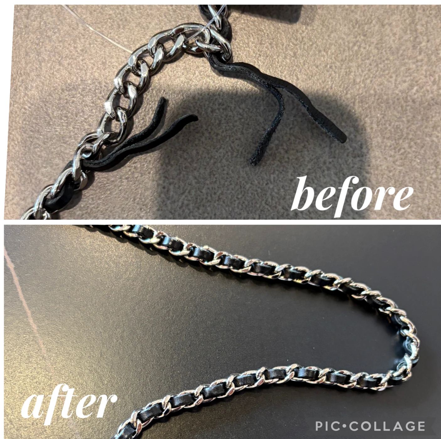 チェーン補修 Before After